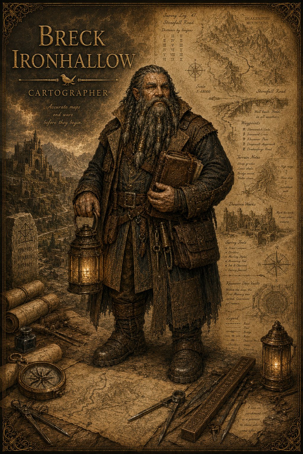 Breck Ironhallow — dwarven ruin-walker from Kharanor in Songs of the Firstborn