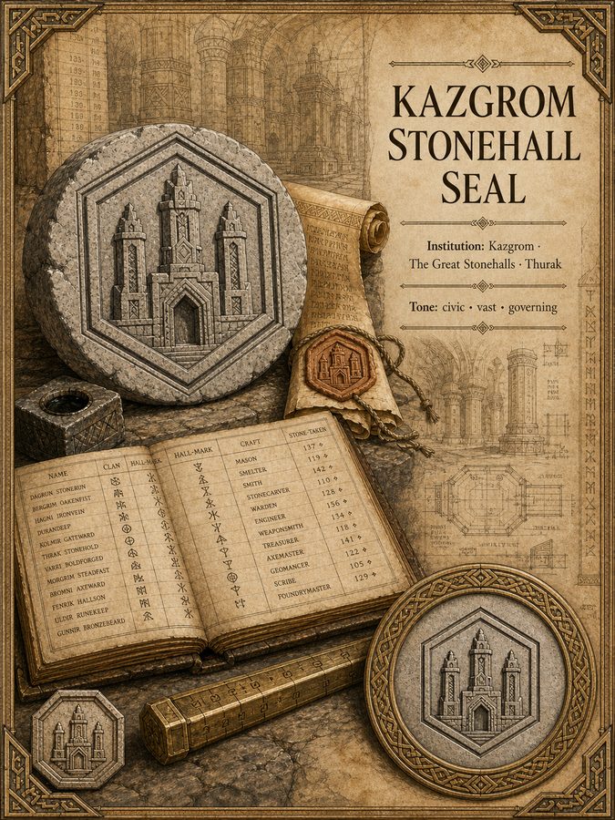 Kazgrom Stonehall Seal variant from Songs of the Firstborn
