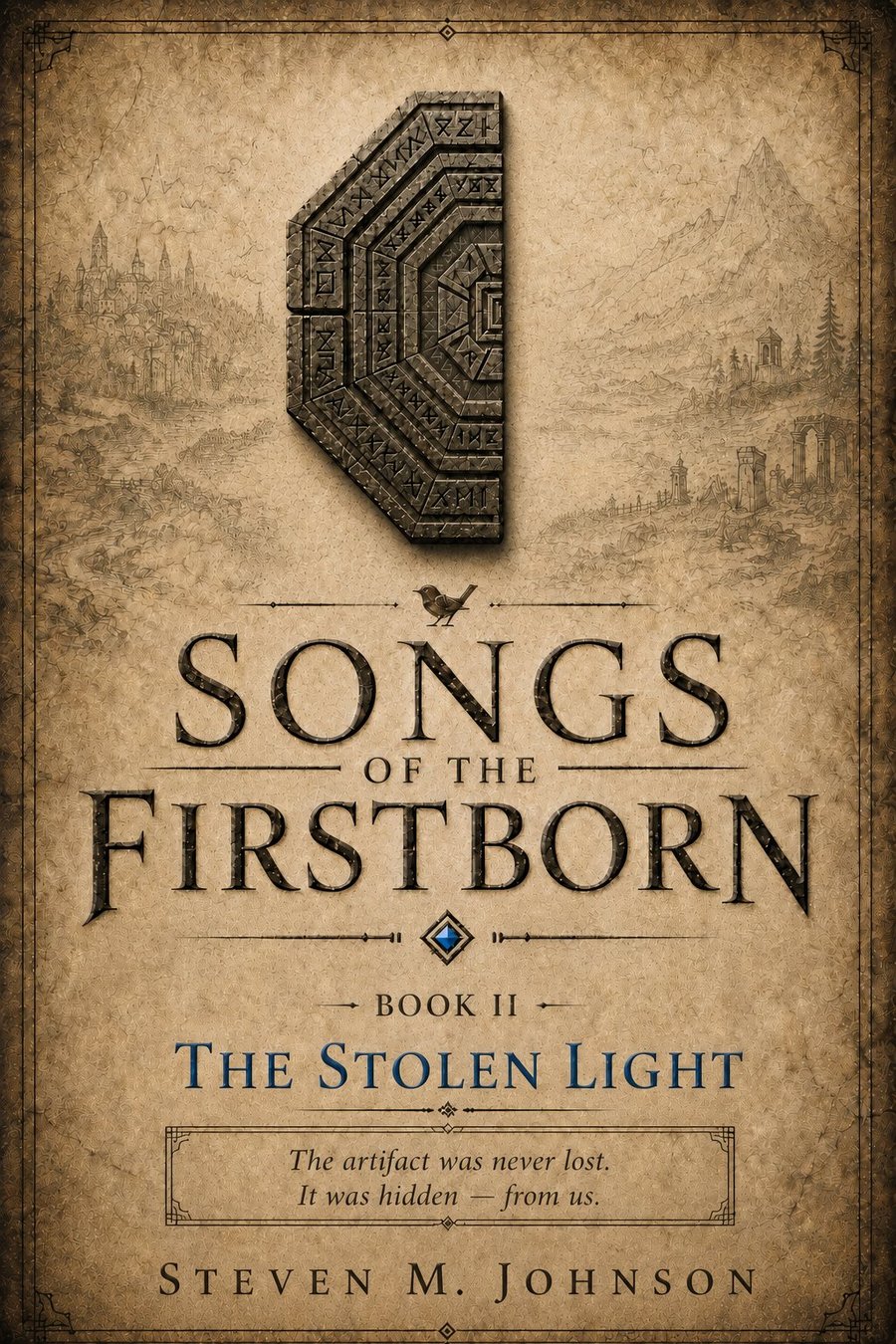 Book cover of Songs of the Firstborn Book II: The Stolen Light by Steven M. Johnson